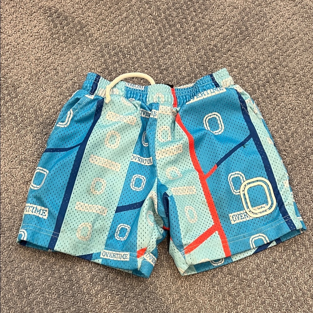 Blue Overtime Mesh Athletic Shorts boys